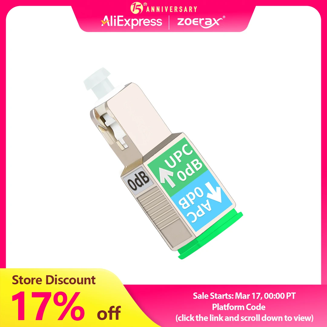 ZoeRax SC /UPC Male to SC /APC Female Fiber Optic Adapter for OPM/OLS/OTDR/VFL/Singlemode Fiber Optical Coupler Connector