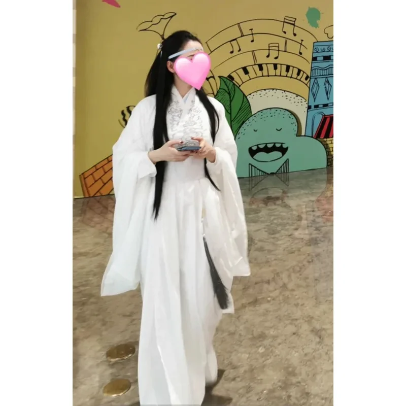 Anime MO DAO ZU SHI Lan Wangji Cosplay, série de TV, trajes indomáveis de Halloween, trajes de Natal para homens e mulheres, peruca longa, sapatos