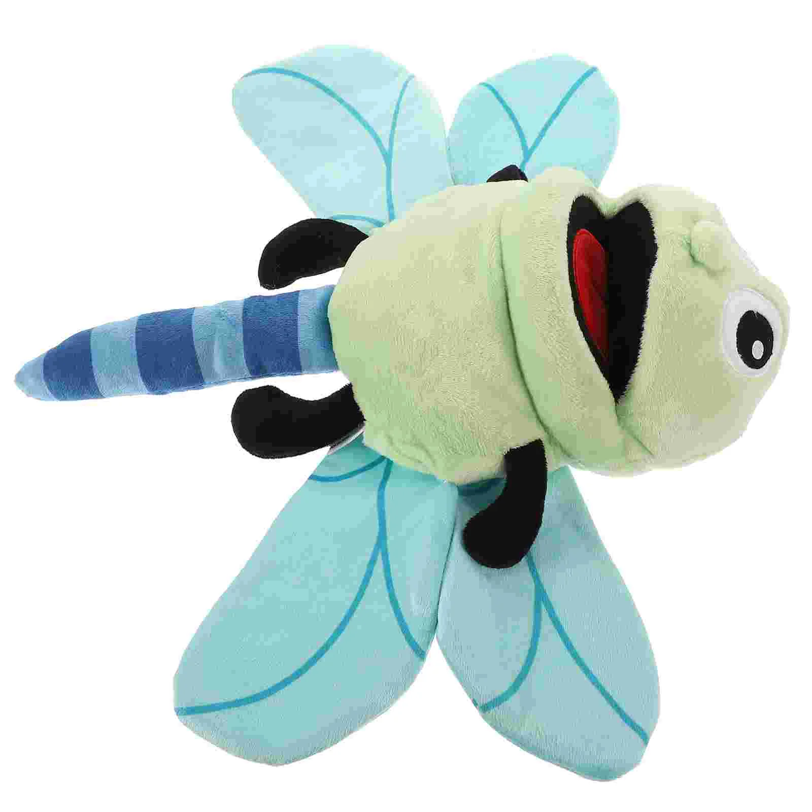 Burattino a mano con libellula Animali dei cartoni animati Burattini a farfalla in peluche Giocattoli per bambini Racconto di storie Modello di simulazione Puzzle Bambino