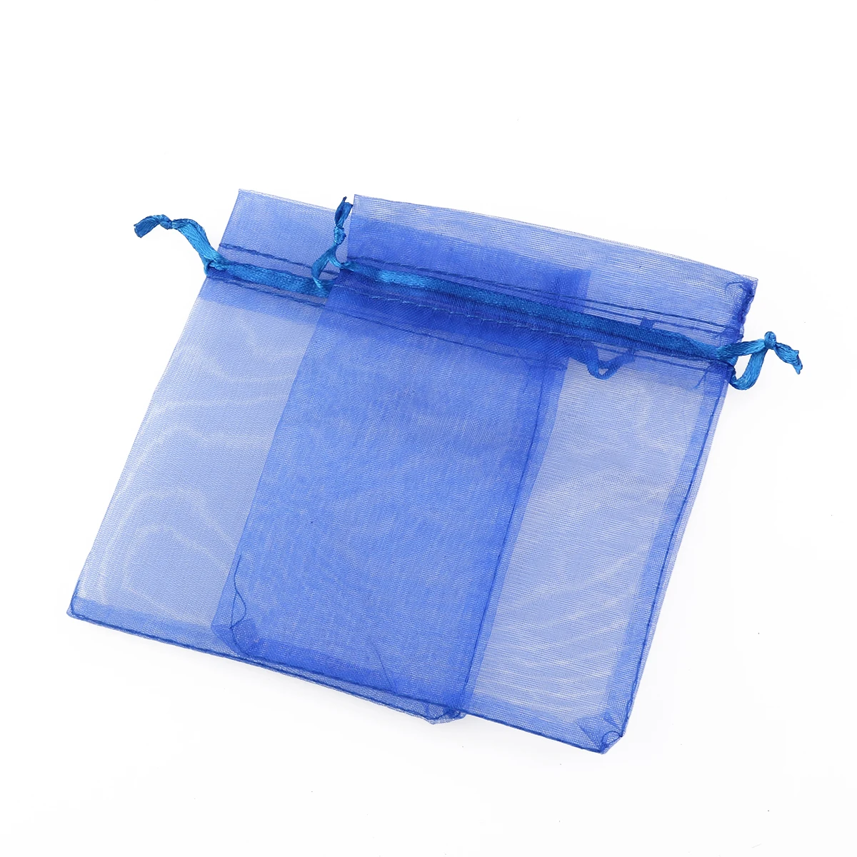 

100 Pcs Royal Blue Organza Gift Bags 90mmx120mm Drawstring Mesh Wedding Party Favor Jewelry Storage Ideal Presents