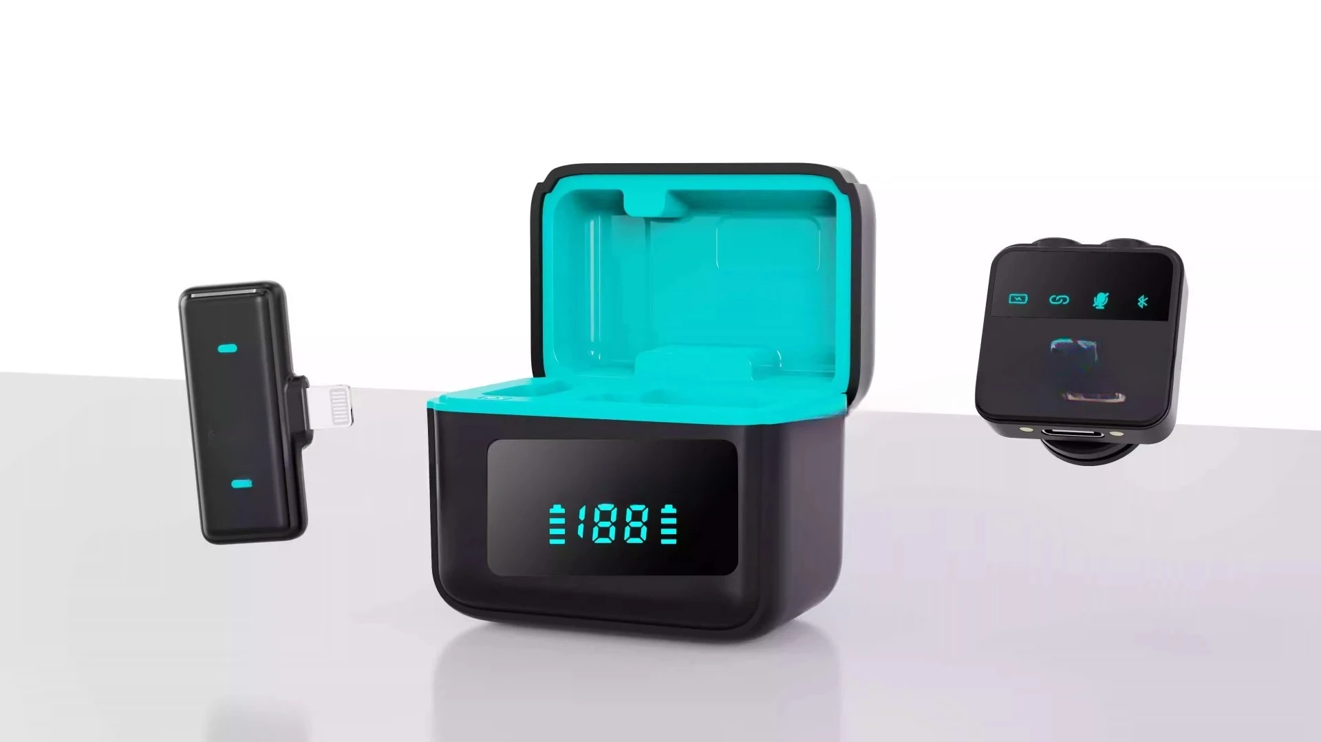 ワイヤレスマイク 首掛けクリップ式 ノイズリダクション ライブ配信/Vlog/抖音動画撮影/屋外撮影専用