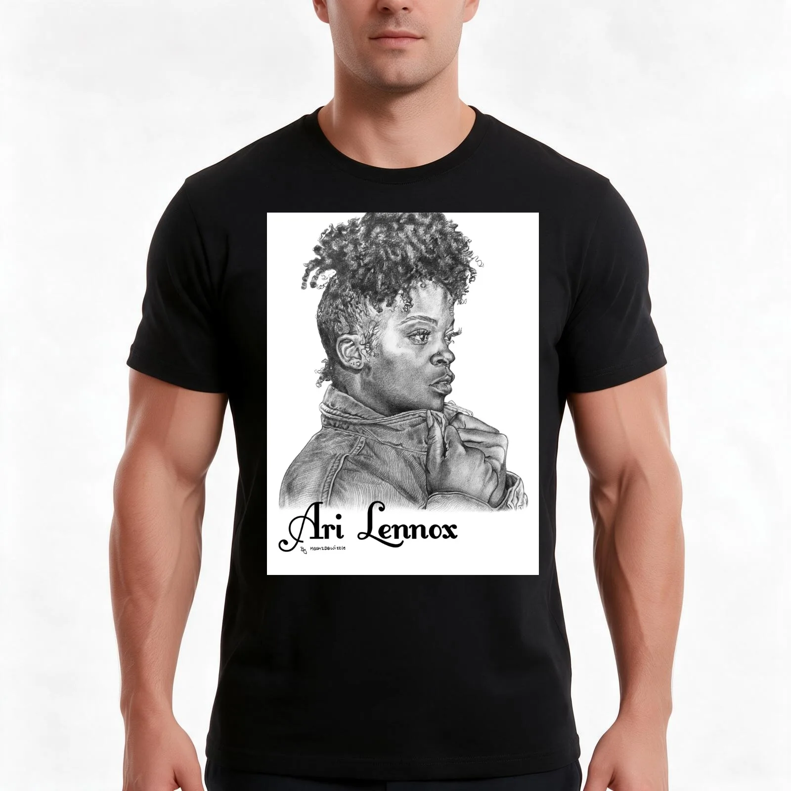 Ari Lennox T-Shirt, Summer Casual Cotton Tee, Oversized Streetwear Tops, Vintage Graphic Print, Loose Fit Short Sleeve