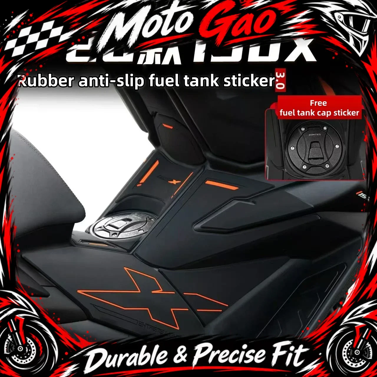 【Precise Fit】FOR ZONTES 150X Modification Parts: Fuel Tank Sticker, Body Scratch-Resistant Thick Rubber Protective Film