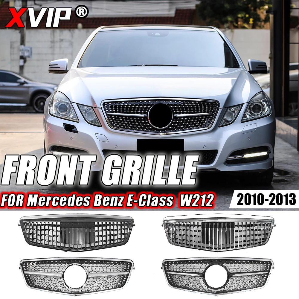 

Глянцевая черная передняя решетка XVIP в стиле AMG для Mercedes Benz E-Class W212 E250 E300 E350 E500 10-13 GTR, решетка для бампера