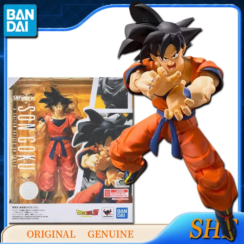 

Bandai Dragon Ball Anime Original Genuine SHF SON GOKU A SAIYAN RAISED ON EARTH Action Figure Toys For Kids Gift Assembly Model