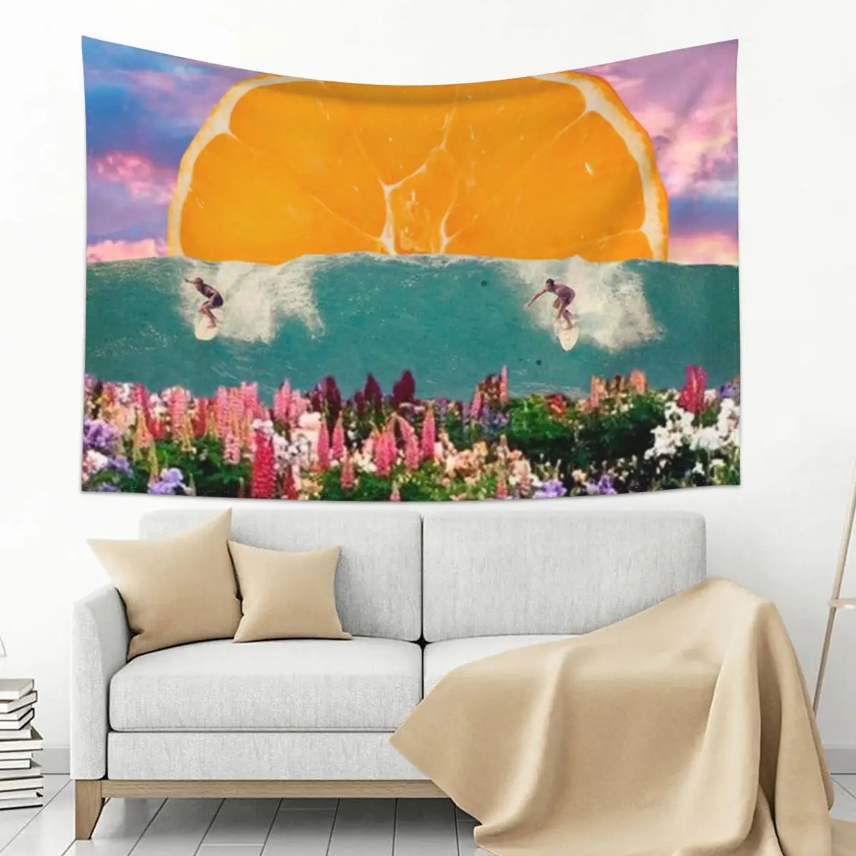 

surfing wild flowers Tapestry Decoration For Rooms Decoration For Bedroom Decoration Home Tapestry