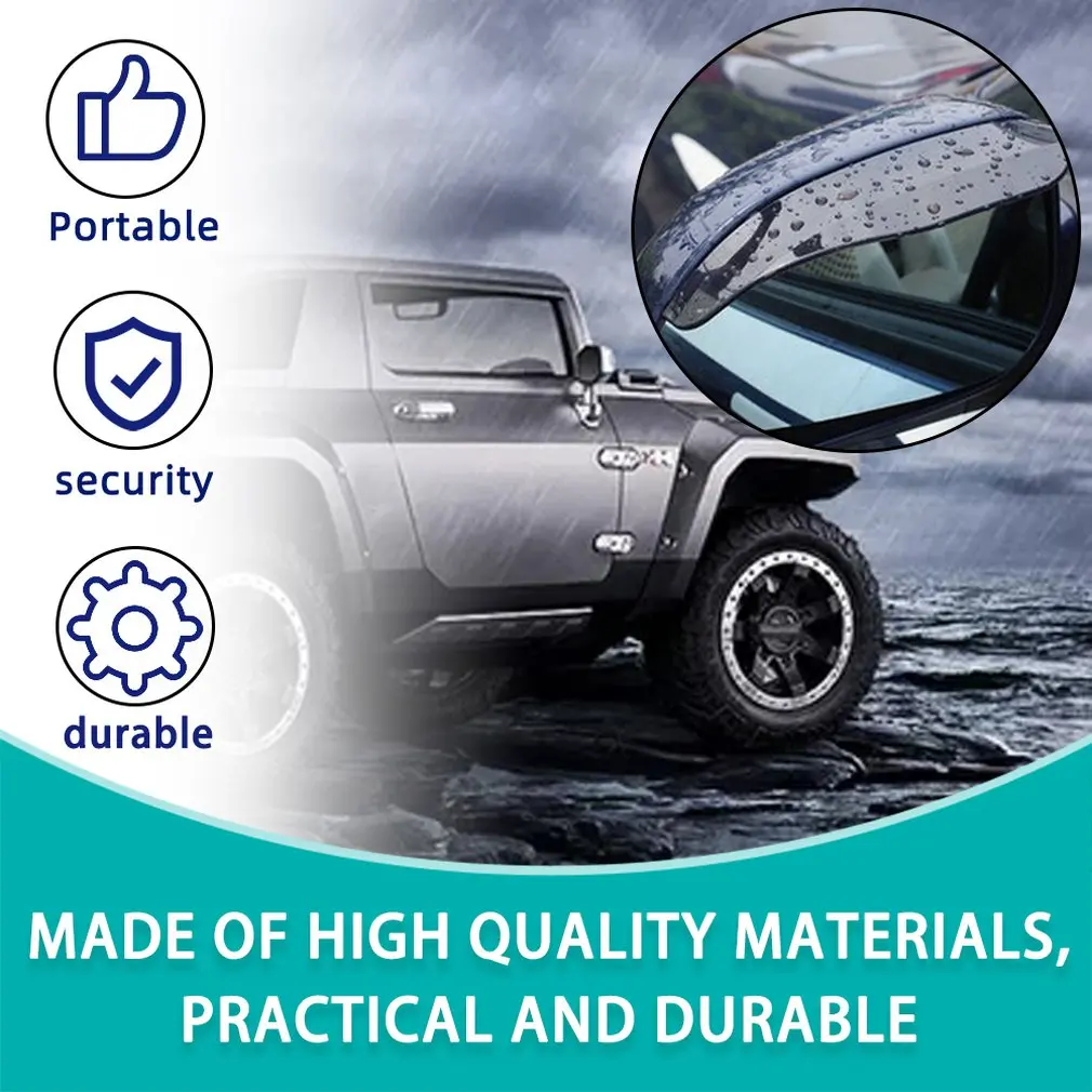 Car Rearview Mirror Rain Eyebrow Protector Rainproof Sheets Rear Mirror Sun Visor Car Mirror Side Rain Shield for Car Accessorie