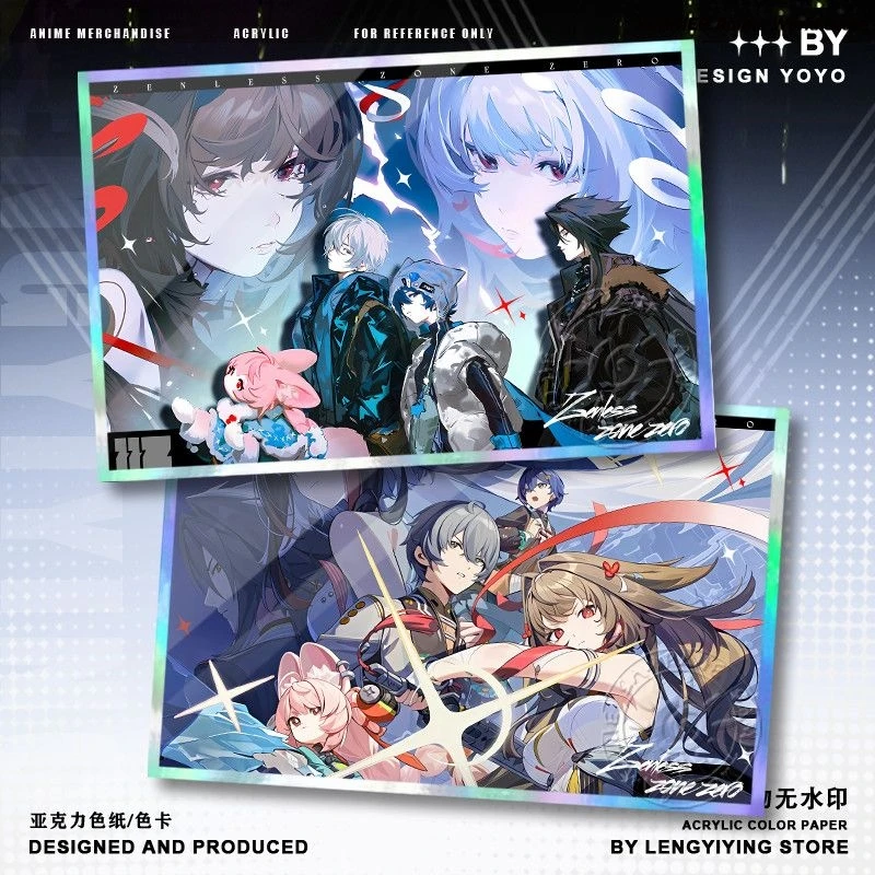 Game Zenless Zone Zero Wise Ye Shunguang Jane Doe Acrylic Shikishi Signature Card Decoration Cospaly Colored Paper Ornament view 2