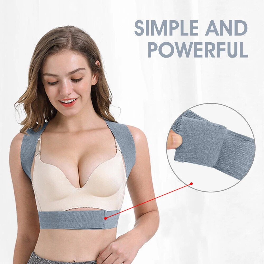 Posture Corrector Adjustable Shoulder Back Support Belt Straightener Brace Strap Office Use Pain Relief