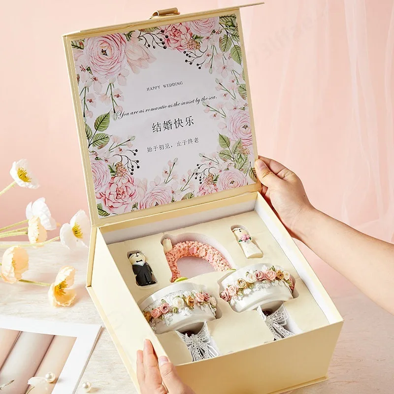 Romantic Garden Aroma Candle Gift Box Luxury Fragrance Ornament for Wedding Engagement Bridesmaid Birthday Friend Gift