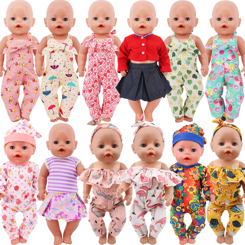 Doll Clothes Accessories For 43 Cm Born Baby Doll 18 Inch American Doll Girl's Toys Our Generation Birthday Christmas Gift