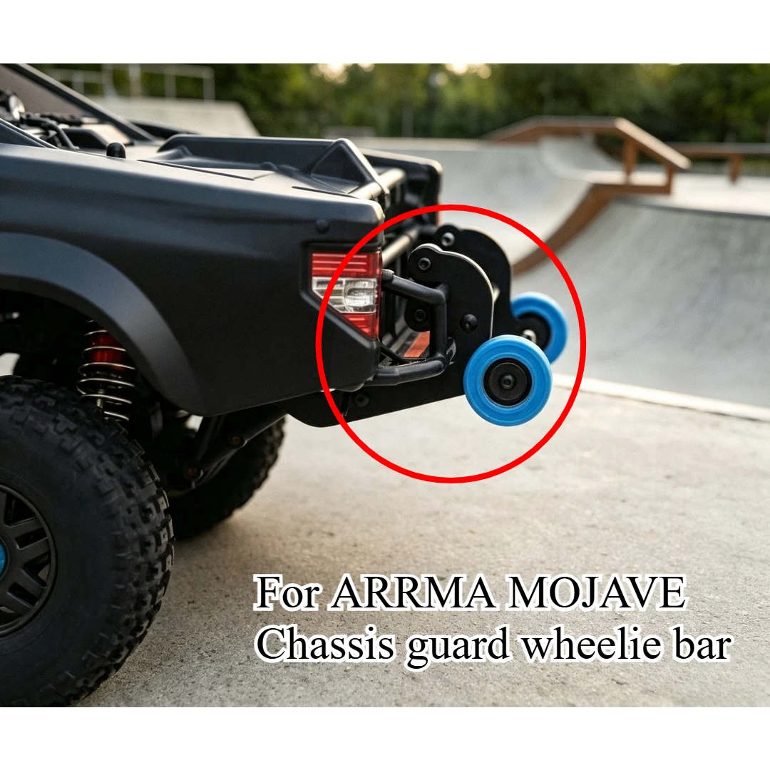 Custom Anti-Wheelie Wheel & Bottom Protector Kit For ARRMA MOJAVE 1/7 RC Off-Road Truck Anti-Scratch Appearance Mod Accessories