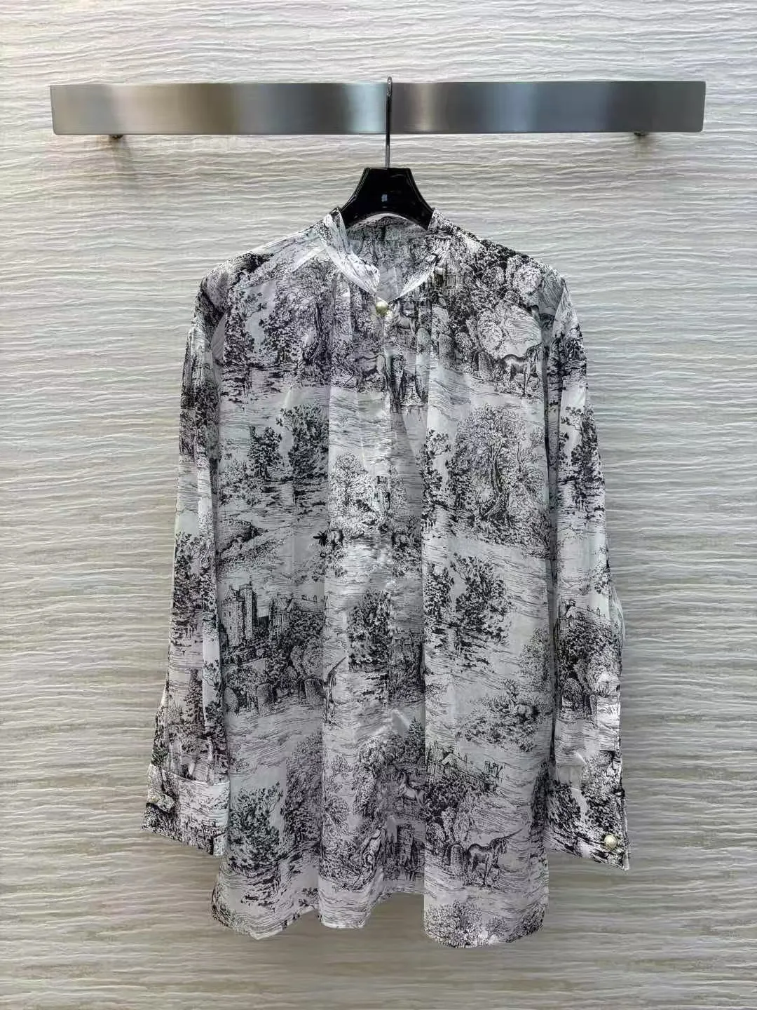 High end customized women's versatile printed shirt