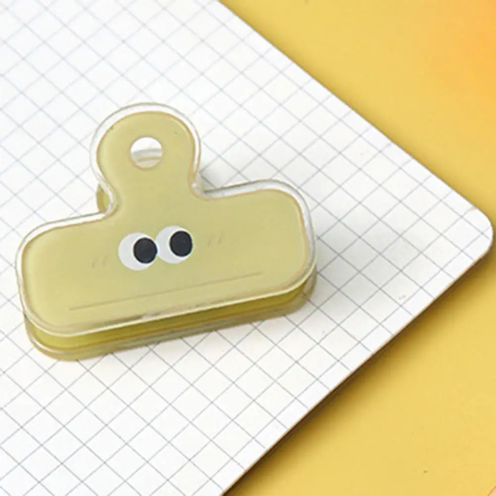 2Pcs Lightweight Document Clip Burr-free File Clamp Non-Slip Scrapbook Ticket File Clamp  Store