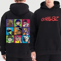 Funny Music Band Gorillaz Demon Days Hoodie Boy Crazy Hoodied Round Collar Long Sleeve T Shirts Clothing Casual Graphic Hoody