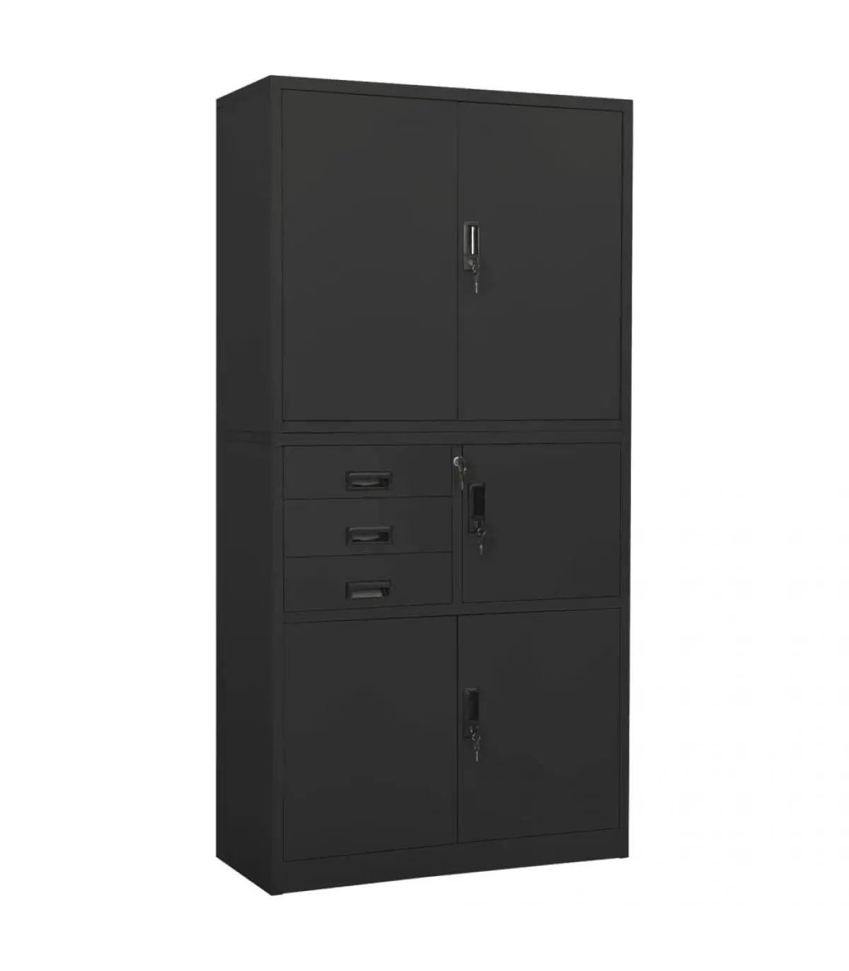 90x40x180 cm anthracite gray steel office cabinet storage lockers