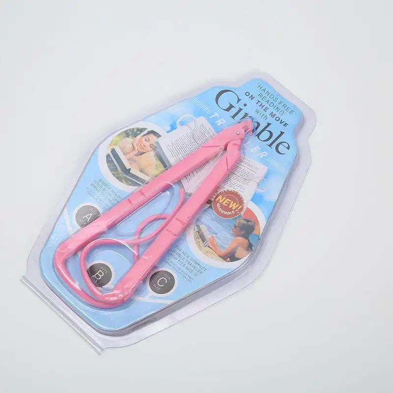 Creative Design Retractable Book Holder Blue Pink Color Multi-purpose Plastic Clip Hands-Free Reading Stand for Books