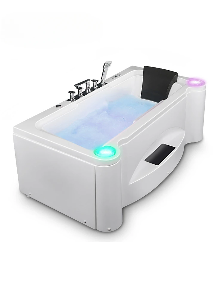 Bathtub, small unit massage bathtub, adult couple, household intelligent constant temperature heating acrylic