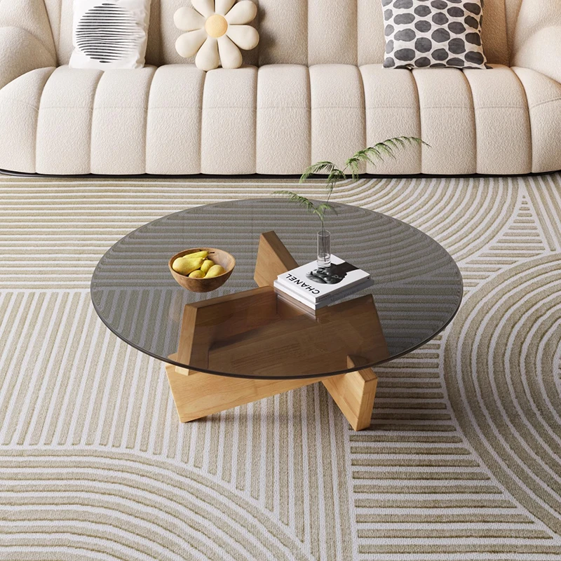 

Glass Transparent Coffee Table Modern Designer Minimalist Aesthetic Coffee Table Unique Clear Mesas Bajas Postmodern Furniture