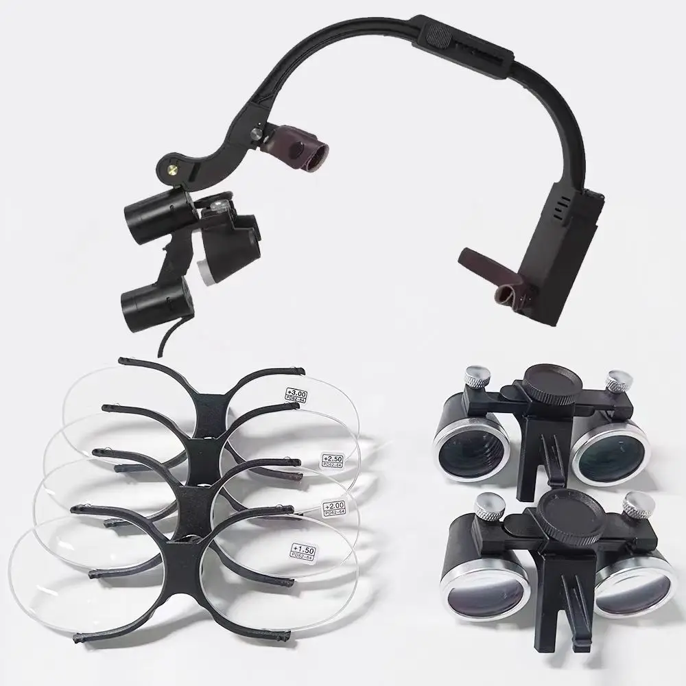 

2.5x 3.5X Magnifying Binocular for Glasses Surgical Loupe With LED Headlight