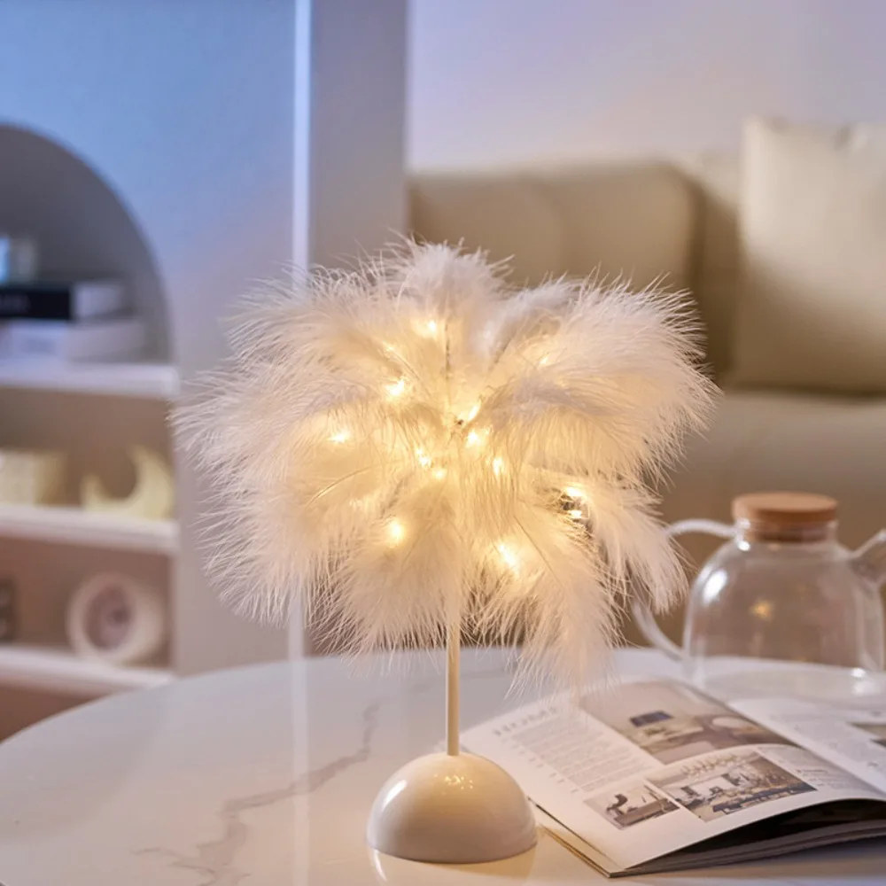 

New Battery Power Table Lamp Warm Light Tree Lampshade Led Night Light Room Night Light Bedroom