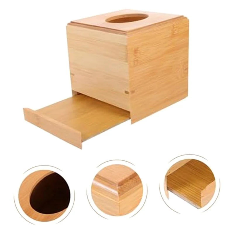 กล่องกระดาษทิชชู่ทรงสี่เหลี่ยมทำจากไม้แบบม้วนที่ใส่กระดาษชำระที่ใส่ผ้าขนหนูกระดาษไม้