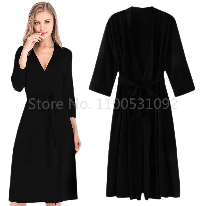 Gray Kimono Gown Female Kimono Robe Homewear Nightwear Sexy Mini Sleepwear Nightgown Comfortable Casual Soft Wedding Robe