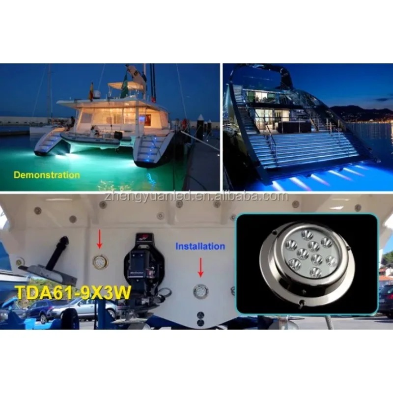High Quality IP68 316 Stainless Steel LED Bulb For Swimming Pools And Boats RGB/Y/W Underwater Lighting 12V