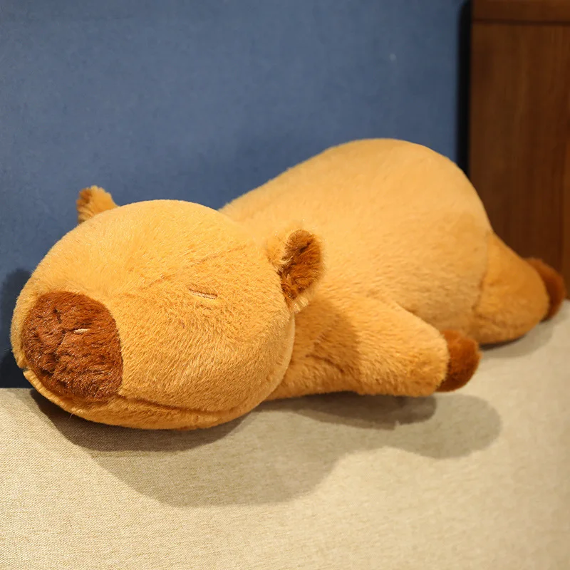 Kawaii capibara lunghi grandi cuscini animali morbidi peluche capibara giocattoli carino peluche bambola capibara per ragazze regali di compleanno