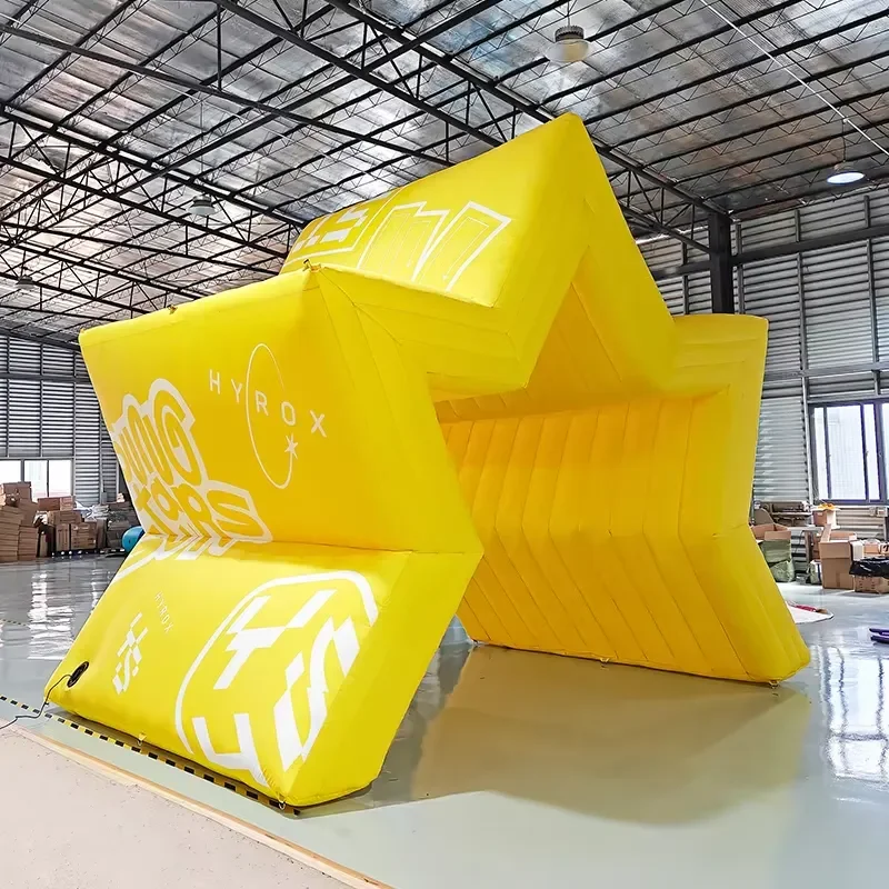Giant Pentagram Channel Custom Design Waterproof Oxford Inflatable Tent Outdoor Advertising Event Inflatable Star Tunnel Tent