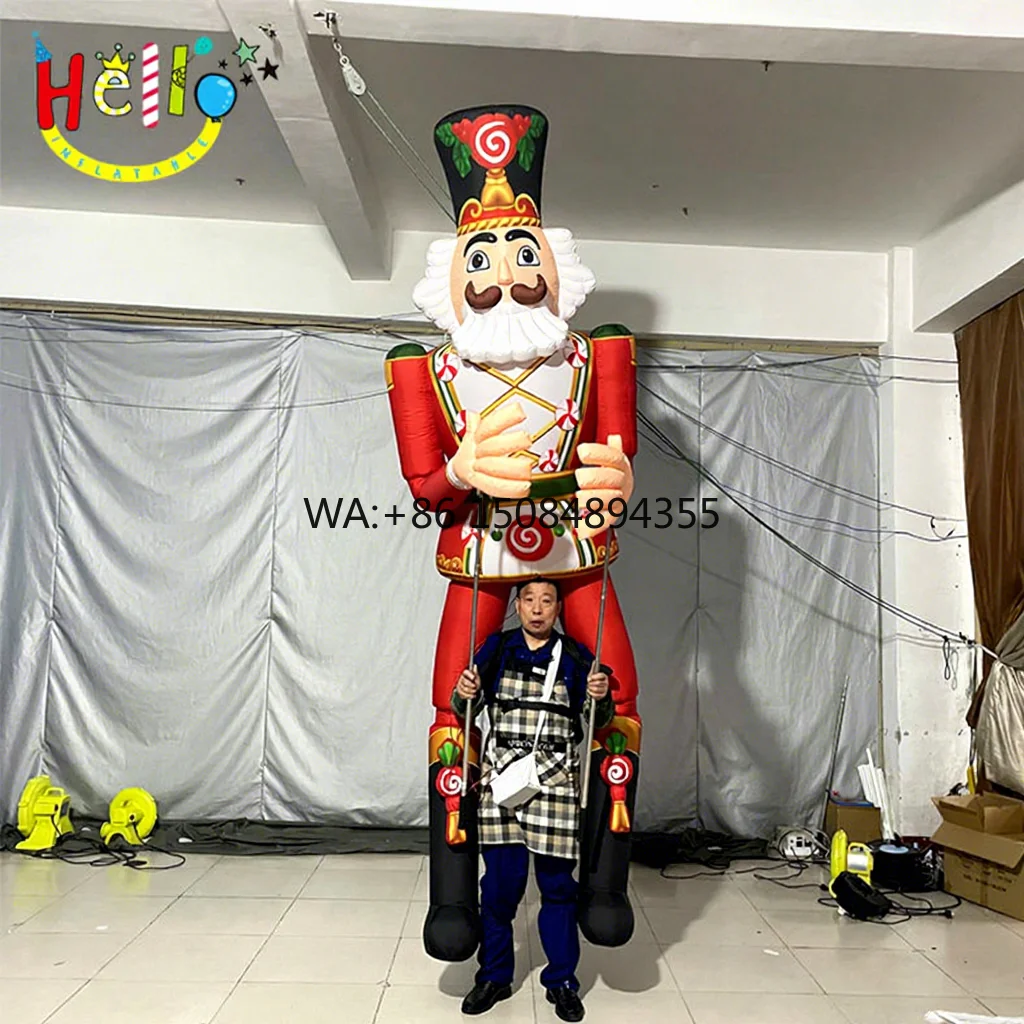 Yantai HELLO Design Inflatable Christmas Suit Costume Decoration Inflatable Nutcracker Costume Advertising Inflatables