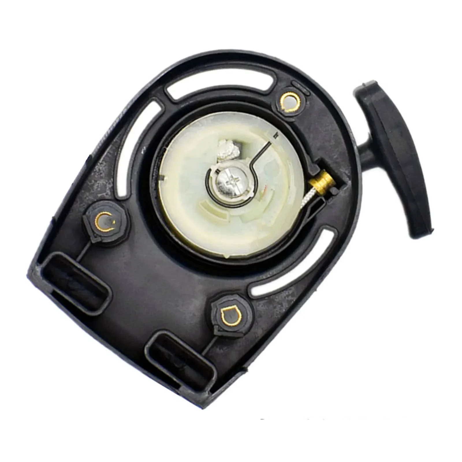 

Replacement Recoil Pull Starter Steel Wire Plastic Efficient Starting Black Easy Installation For Lawn Mower Engine