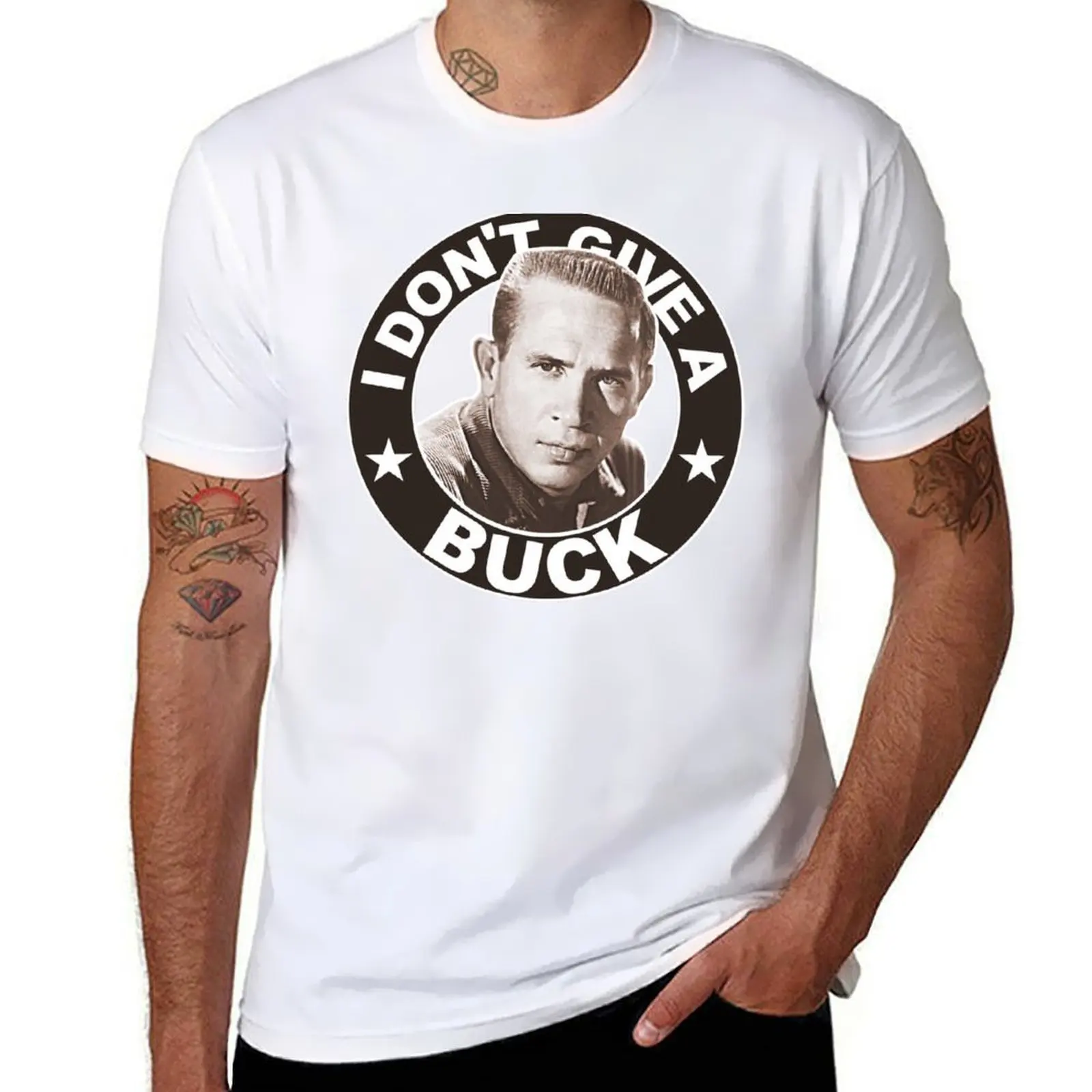 

I Don't Give a Buck ))(( Buck Owens Fan Tribute T-Shirt t shirts for man pack white t shirts for man cotton soft T-Shirt