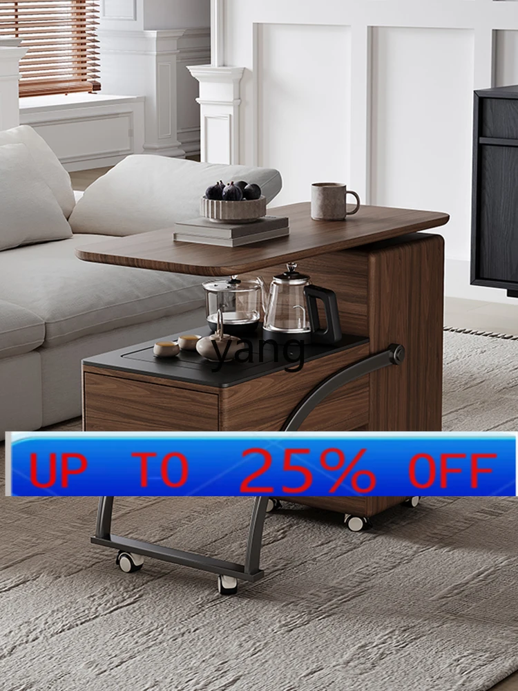 LMMbalcony small tea table exquisite movable kettle tea integrated rotation