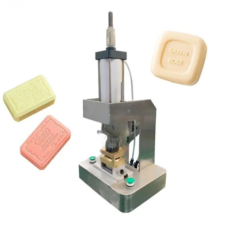 

Pneumatic soap press, manual bar soap bronzing machine, small soap maker