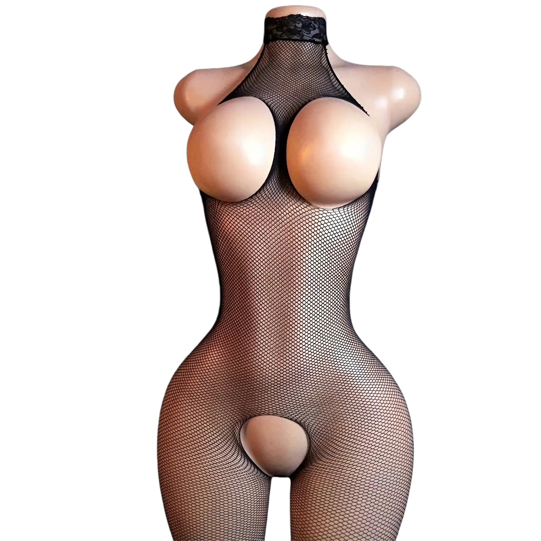 Women Sexy Lingerie Bodysuit See Through Mesh Teddy Hollow Out Open Crotch Backless One Piece Nightwear Erotic Underwear Bodysto
