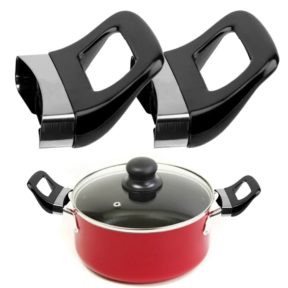 

2pcs Pot Handle Bakelite Grip Double Hole Pan Ears Cooking Tool Accessories Kitchen Gadgets Anti Scalding Pot Handle