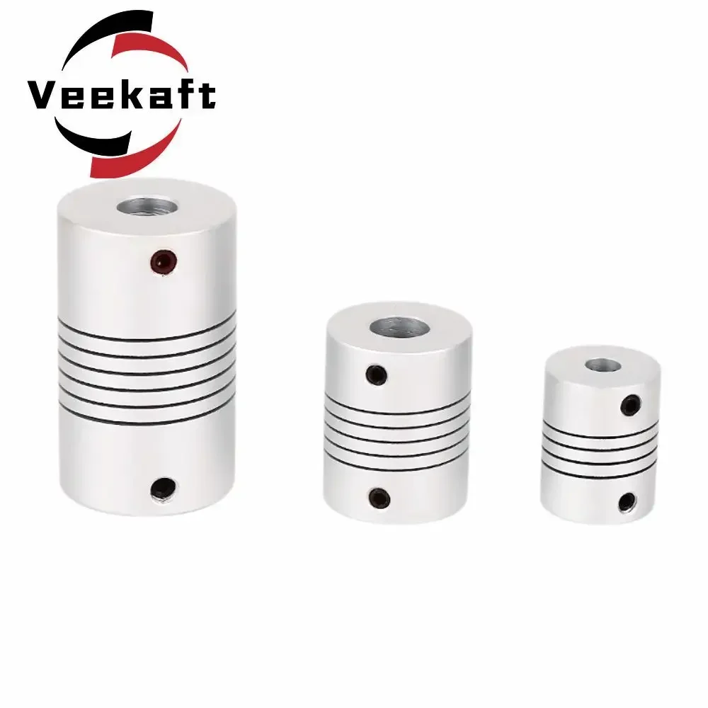 Veekaft Linear Elastic Coding Coupling D32L40 6/8/10/12/14/16mm Motor Stepper Motor Aluminum Alloy Coupling 3D Printer DIY Parts