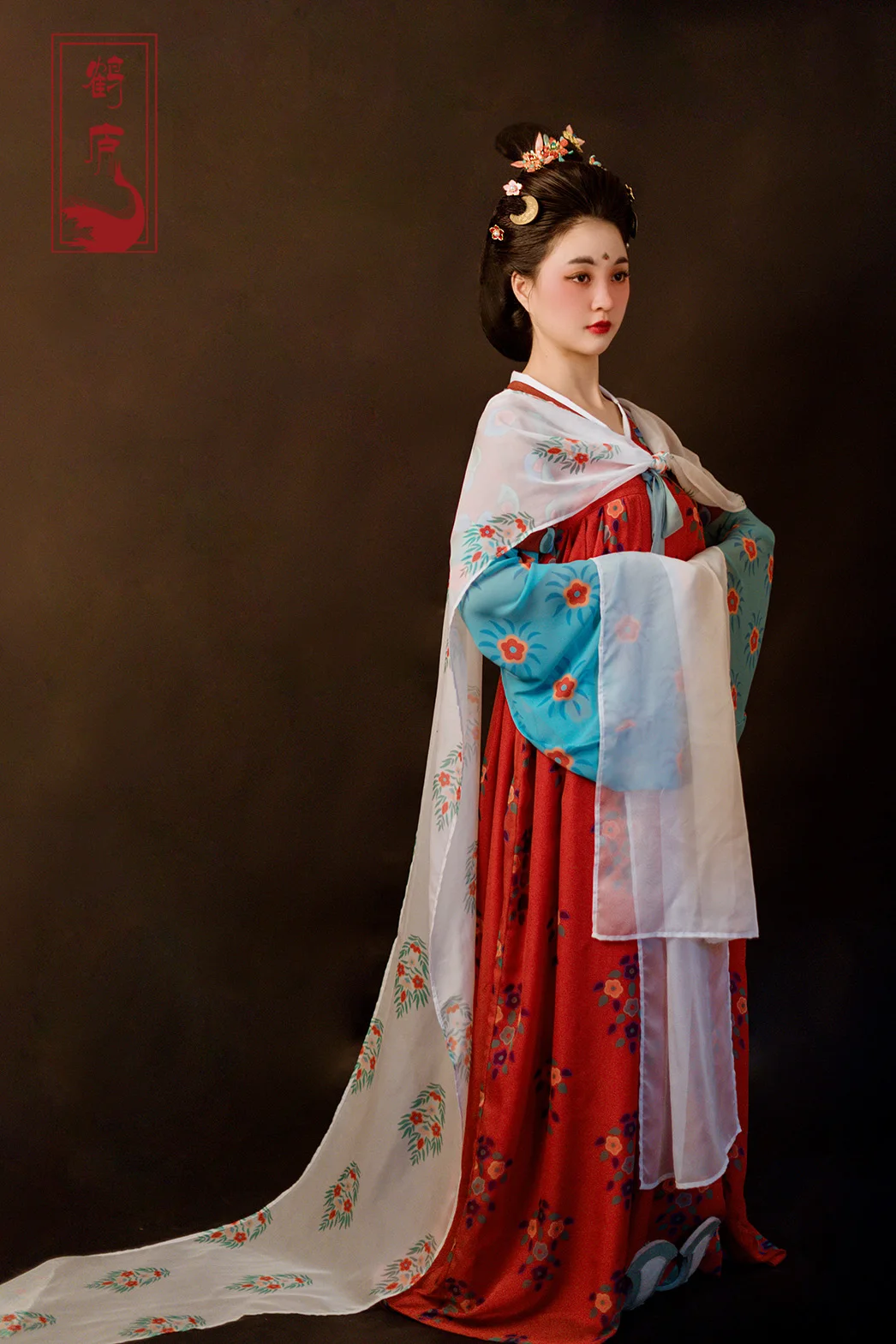 

Реплика юбки-ханьфу династии Тан, до груди, в стиле Дуньхуанских фресок, для церемонии Бодхисаттвы, полиэстеровая юбка