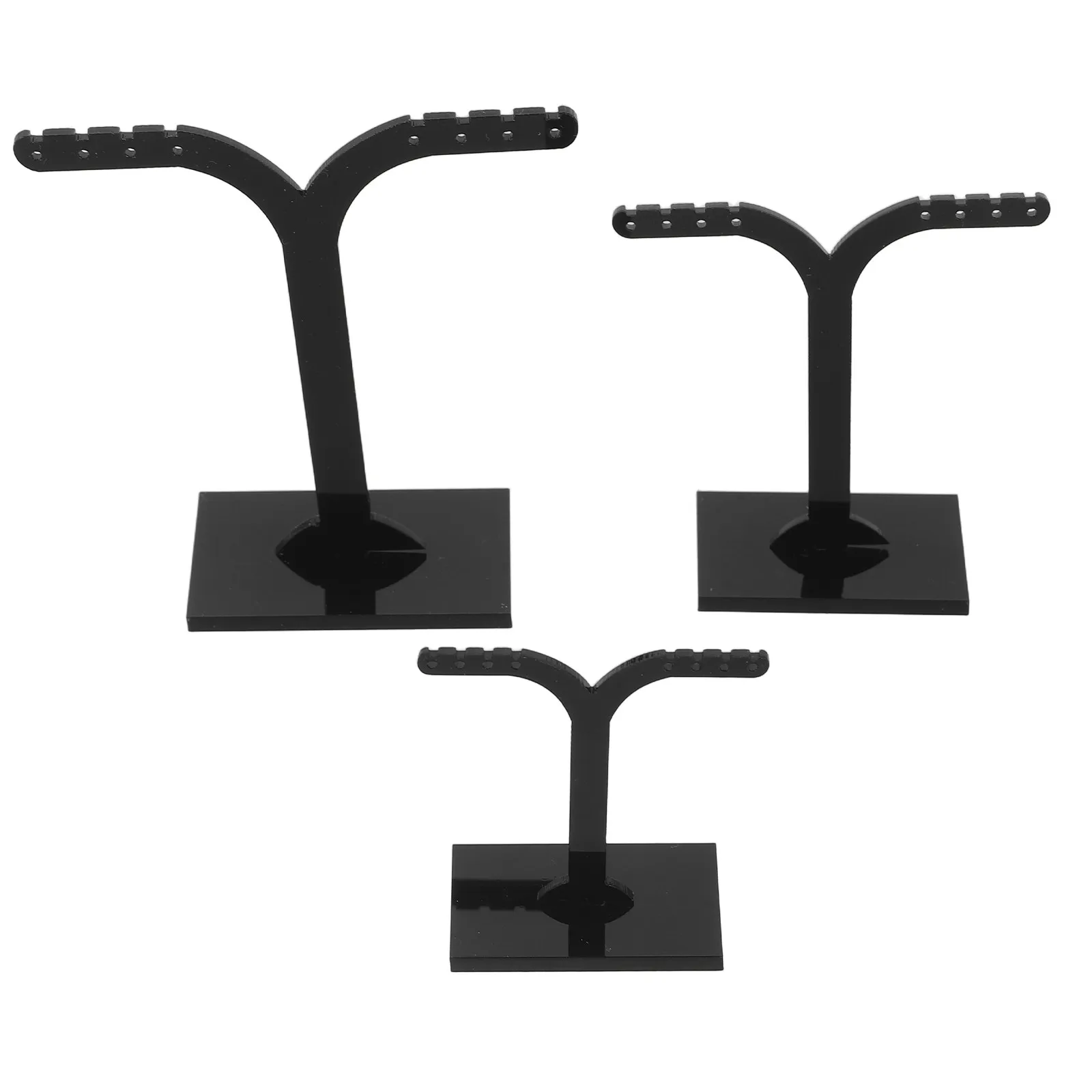 

3Pcs Acrylic Earring Organizer Display Stand Set Multiple Size Jewelry Holder Rack for Retail Home Shows Desktop Storage