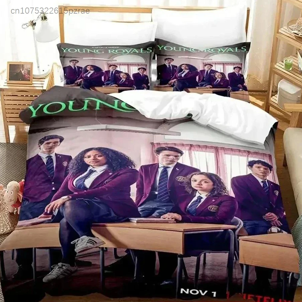 3D Print Young Royals Bedding Set Printed Bed Set With Pillowcase Bed Duvet Cover Soft Queen King Size Bedclothes Home