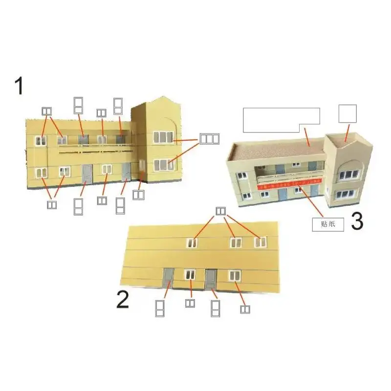 N Schaal Miniatuur Spoorweg Trein Platform Gebouw Huis Model DIY Gemonteerd Speelgoed Architectuur Ambachtelijke Decoratie Kind Cadeau 1PCS