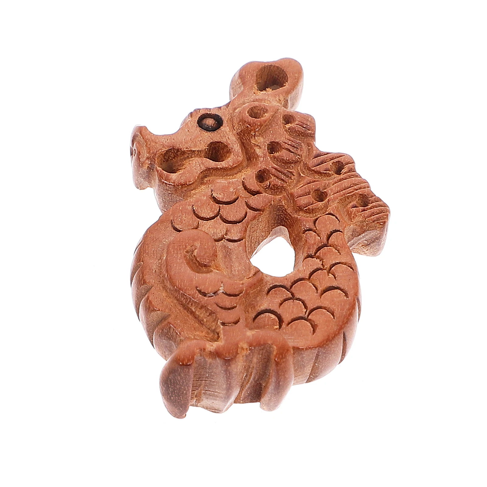 

Dragon Ornament Sculpture Chinese Decorate Hanging Small Statue Wood Mini Carved