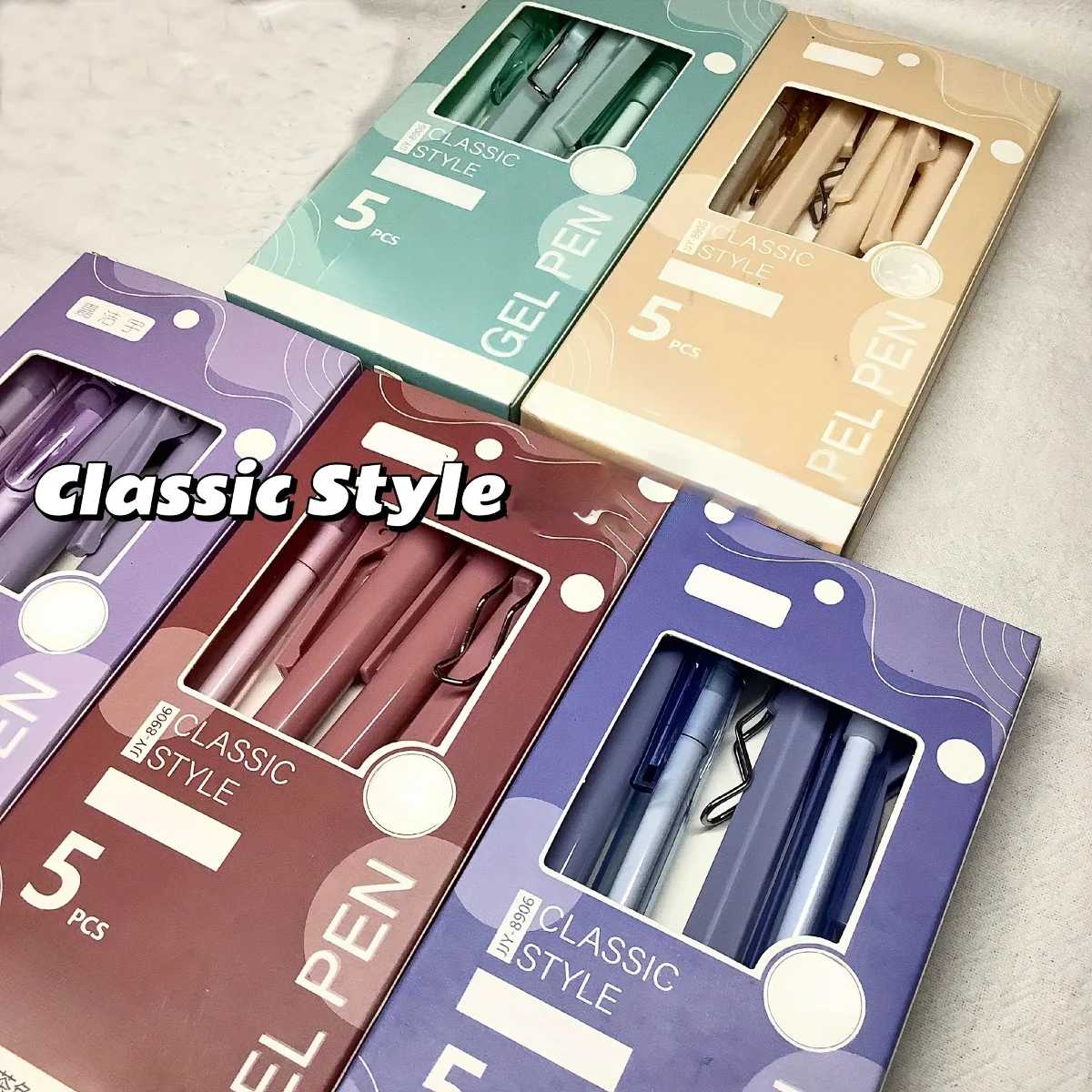 

Набор нейтральных ручек Morandi из 5 шт., быстросохнущие чернила, средний наконечник, выдвижной дизайн, овальный пластиковый корпус, идеально подходит для студентов и профессионалов.