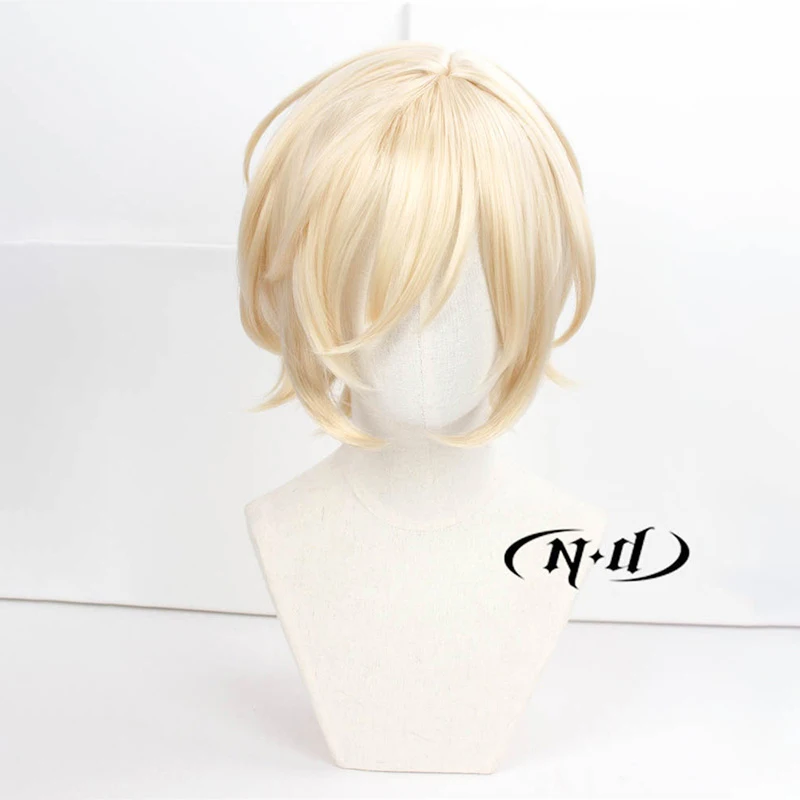 ND Eichi Tenshouin Cosplay Wigs The Ensemble Stars Cosplay Blonde Hair Wigs for Game Comic Con Coser Heat Resistant Synthetic