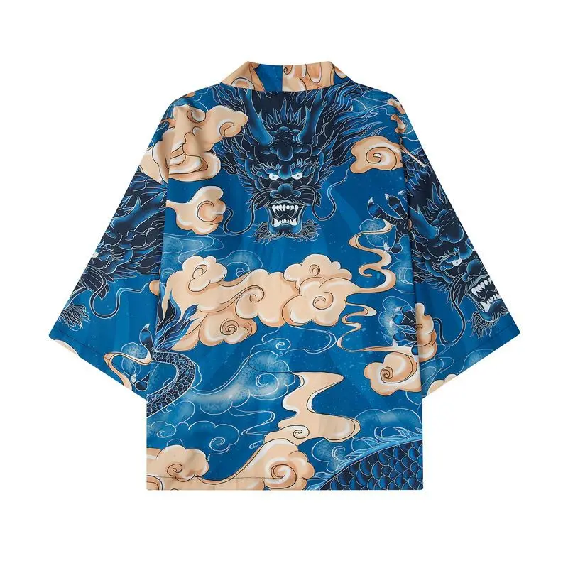 سترة رجالية صيفية فضفاضة على الطراز الصيني، رقيقة على الطراز القديم تشبه الجنية للزوجين Daoist رداء كيمونو