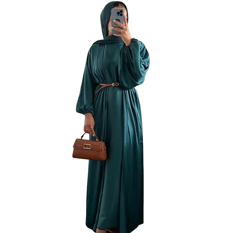 

MuslimFashion однотонная абайя, костюм из двух частей, Средний Восток, Дубай, брикет с кардиганом, элегантный арабский халат