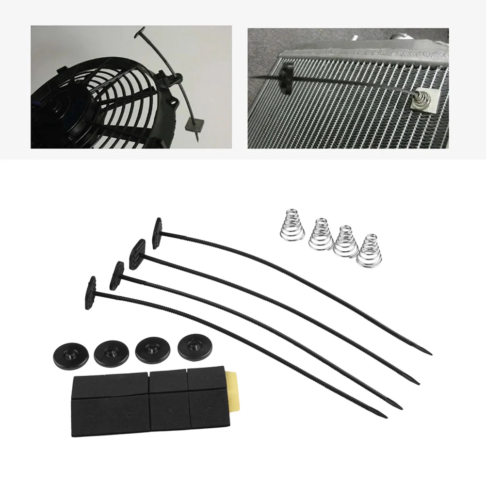 2 Set Car Fan Refitting Parts Universal Electric Cooling Radiators Accessory Auto Modification Fan Mounting Kit Car Fan Accessor