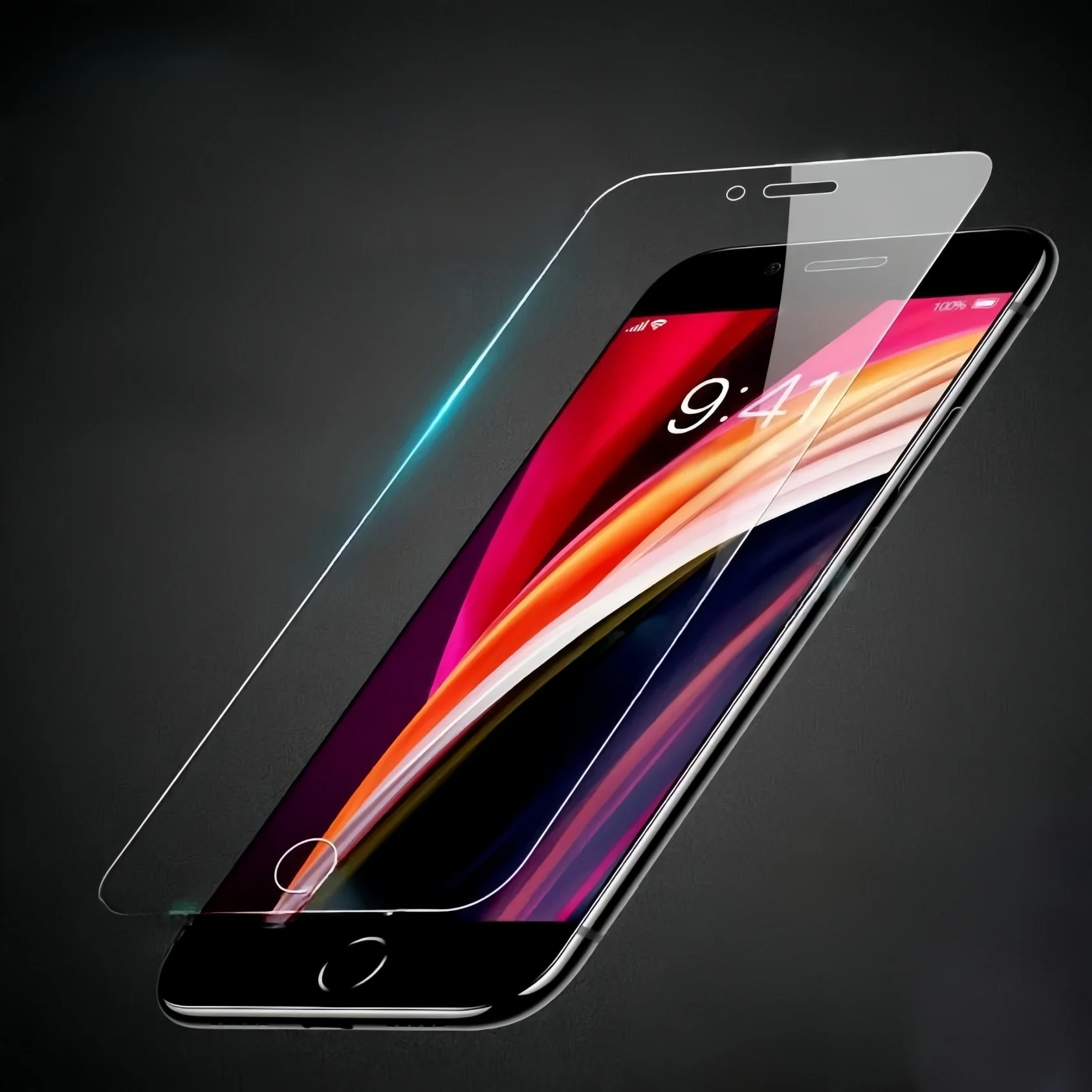2 Stück Anti-Blau-Vollschutzfolie aus gehärtetem Glas für iPhone SE2022/SE2020/8/7/6/6S/8+/7+/6+/6S+ Anti-Scratch – Detail 2