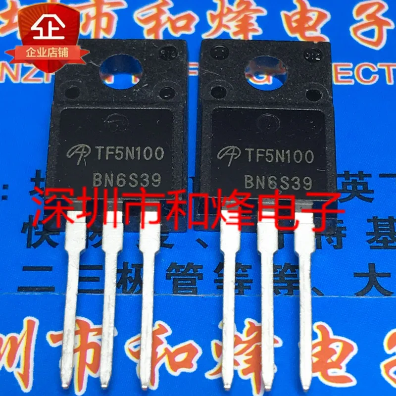 5PCS-10PCS TF5N100 AOTF5N100 TO-220F 1000V 4A ใหม่และต้นฉบับบนสต็อก